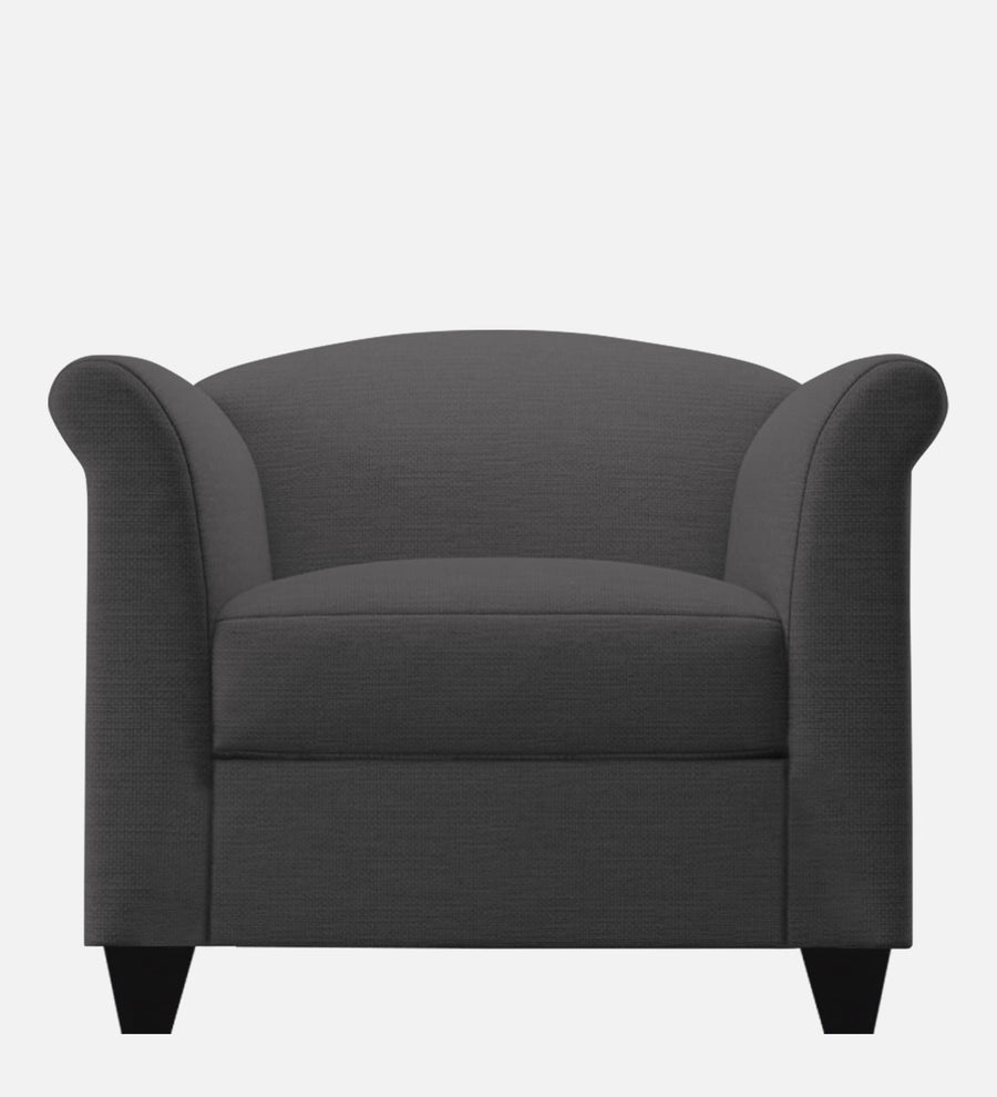 Kimber Fabric 1 Seater Sofa In Charcoal Grey Colour - Febonic Living