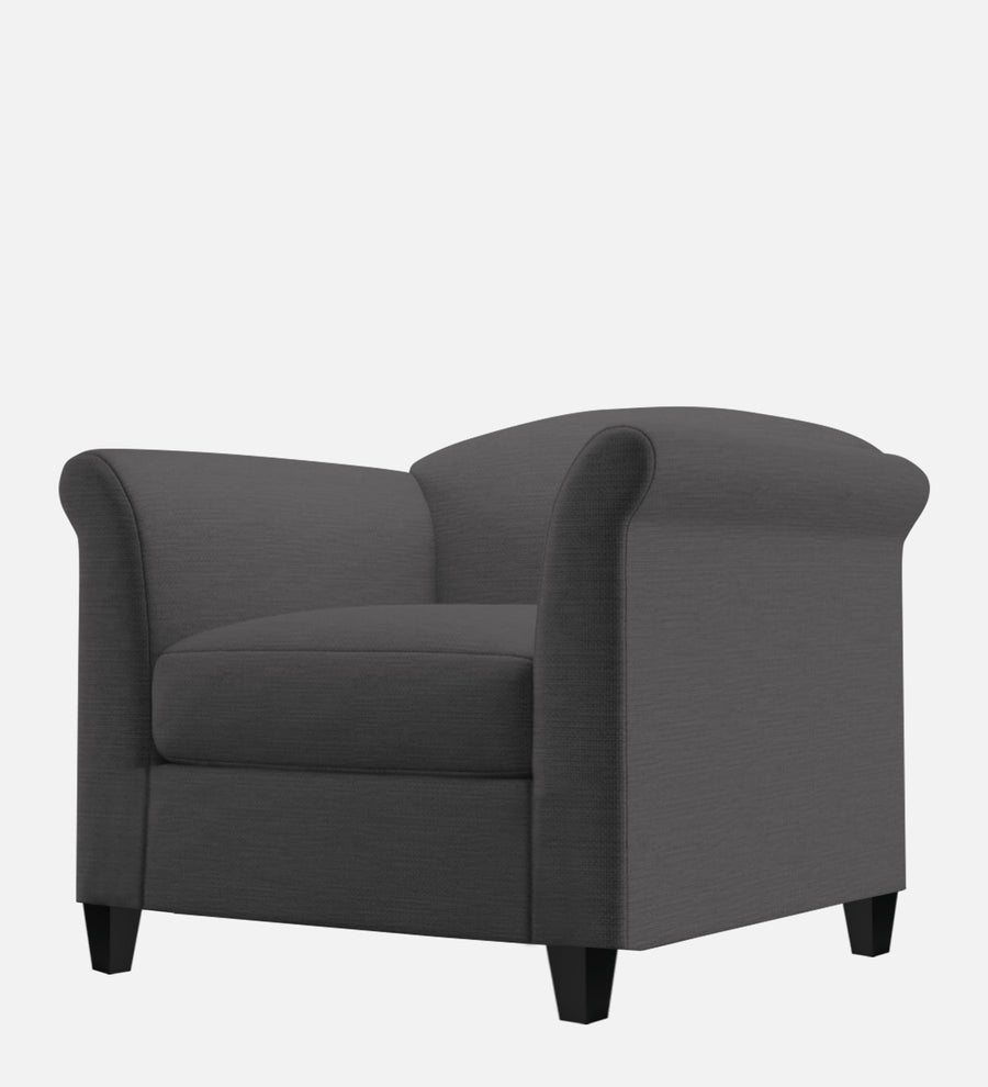 Kimber Fabric 1 Seater Sofa In Charcoal Grey Colour - Febonic Living