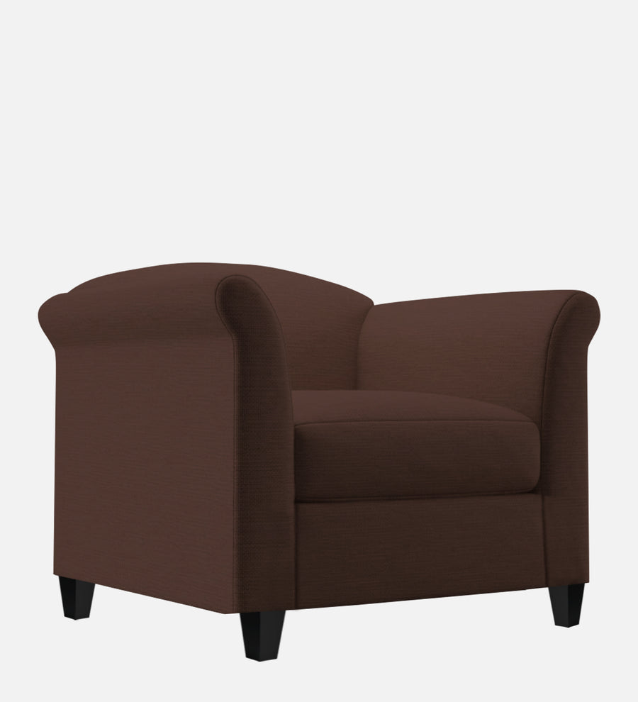 Kimber Fabric 1 Seater Sofa In Coffee Brown Colour - Febonic Living