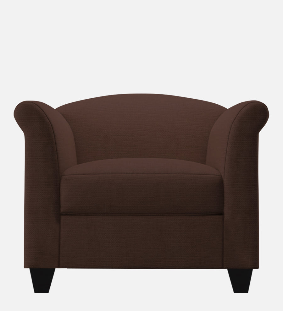 Kimber Fabric 1 Seater Sofa In Coffee Brown Colour - Febonic Living