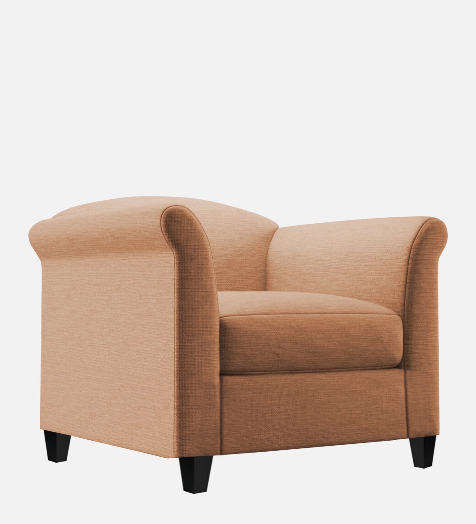 Kimber Fabric 1 Seater Sofa In Cosmic Beige Colour