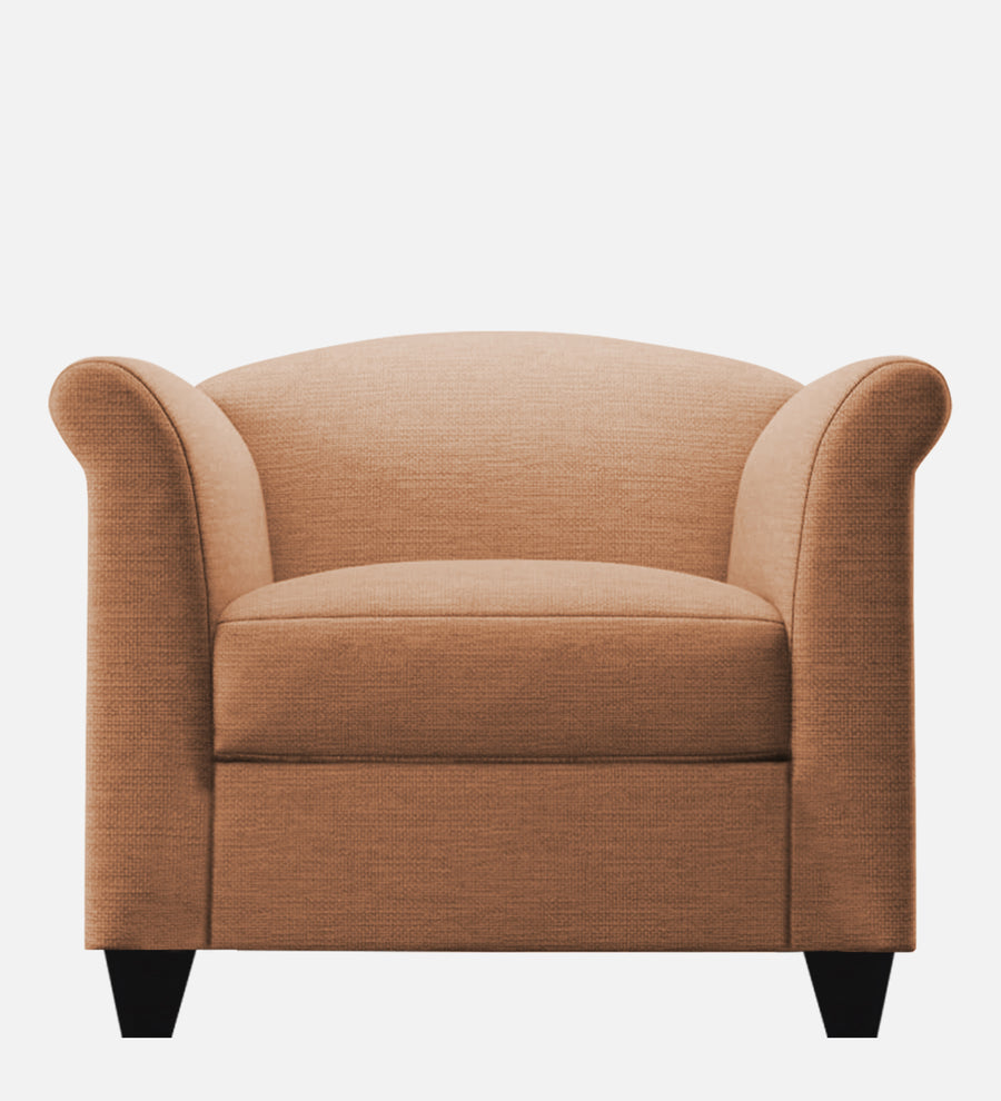 Kimber Fabric 1 Seater Sofa In Cosmic Beige Colour - Febonic Living