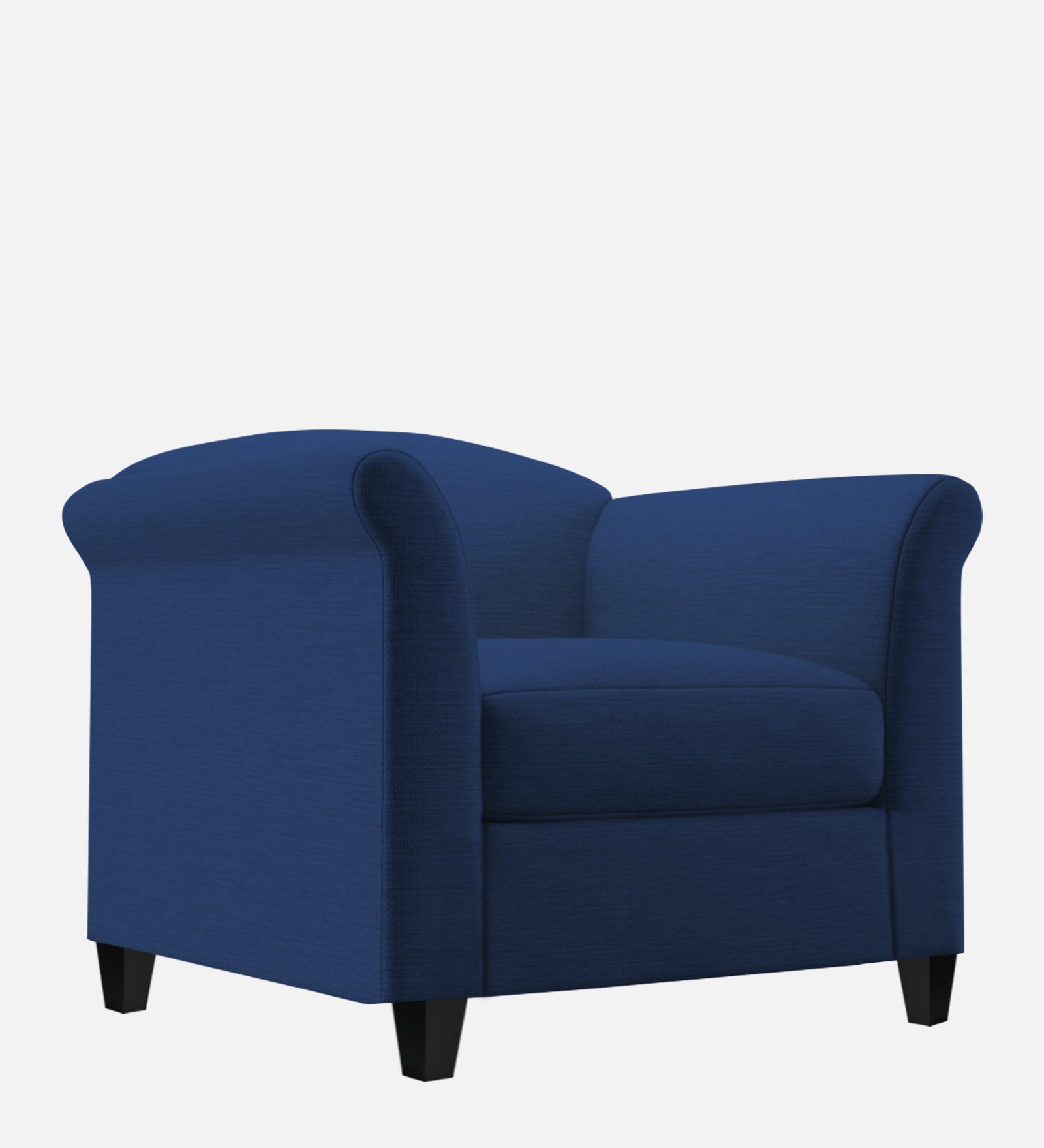 Kimber Fabric 1 Seater Sofa In Royal Blue Colour