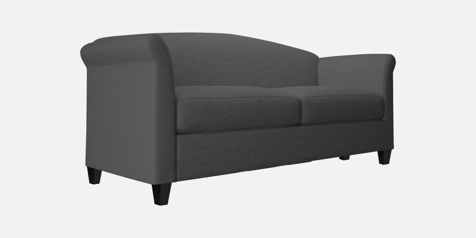 Kimber Fabric 2 Seater Sofa In Charcoal Grey Colour