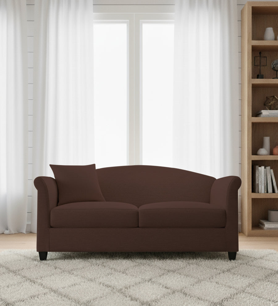 Kimber  2 Seater Fabric Sofa - Coffee Brown by Febonic Living