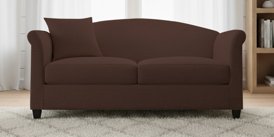 Kimber Fabric 2 Seater Sofa In Coffee Brown Colour - Febonic Living