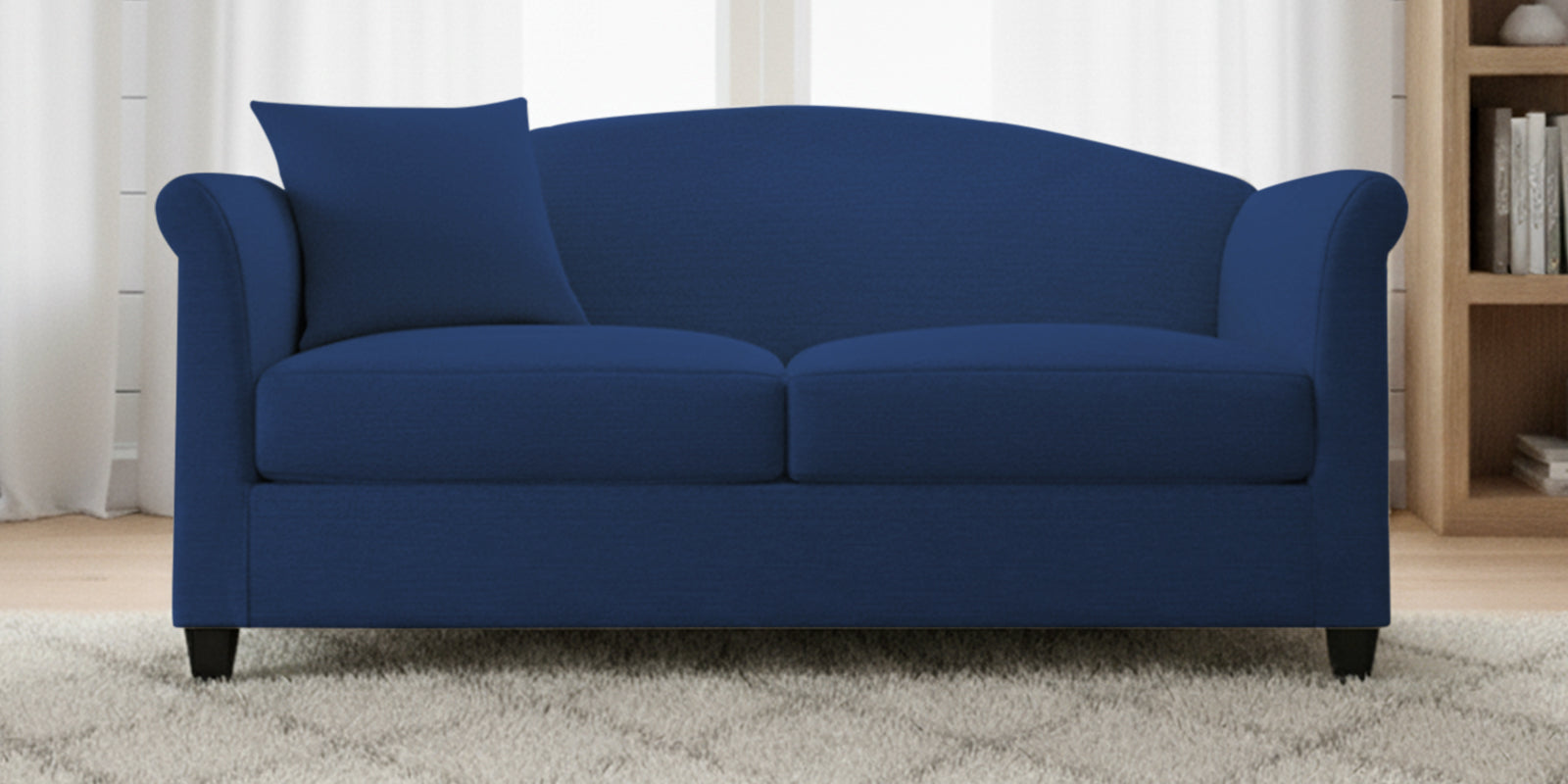 Kimber Fabric 2 Seater Sofa In Royal Blue Colour