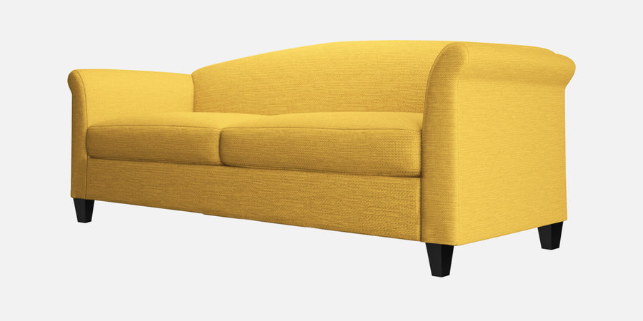 Kimber Fabric 3 Seater Sofa In Bold Yellow Colour - Febonic Living
