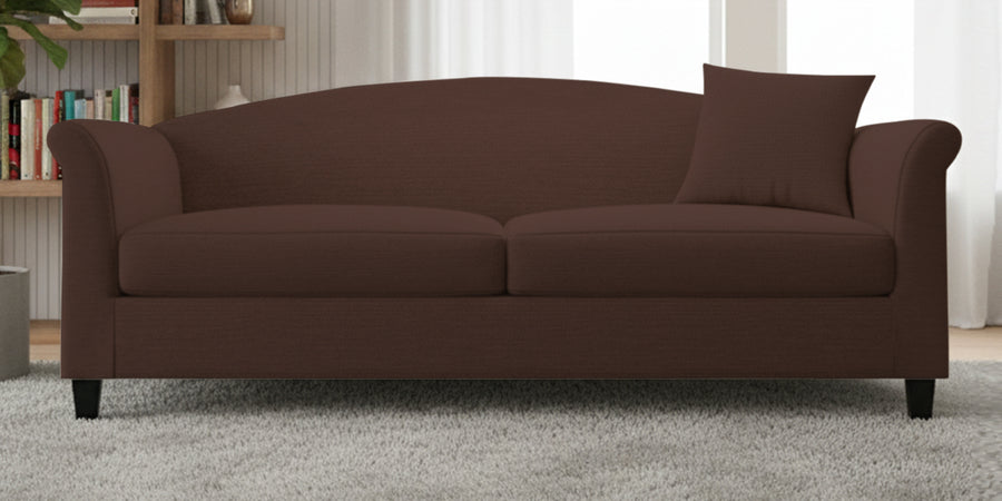 Kimber Fabric 3 Seater Sofa In Coffee Brown Colour - Febonic Living