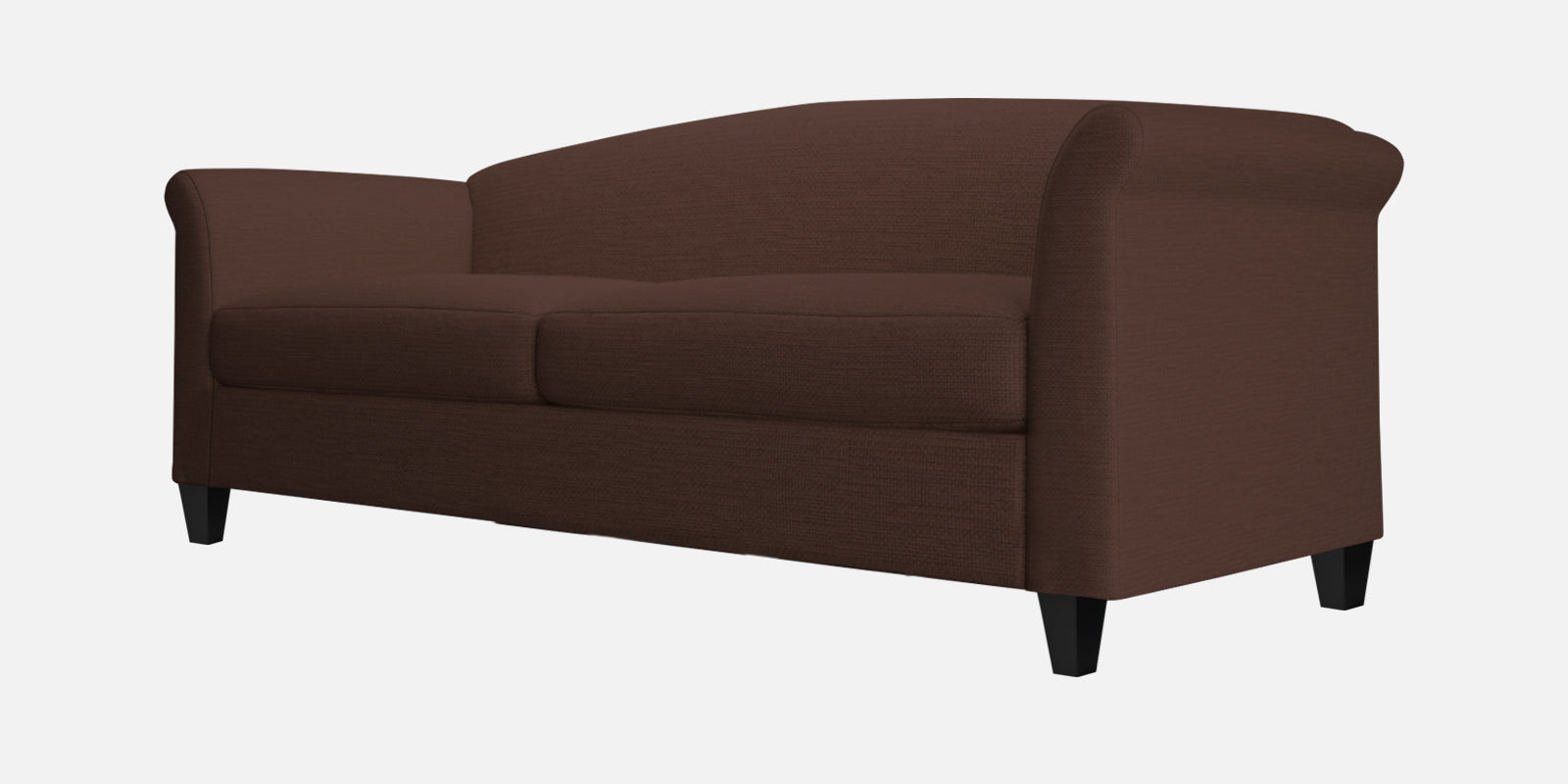 Kimber Fabric 3 Seater Sofa In Coffee Brown Colour
