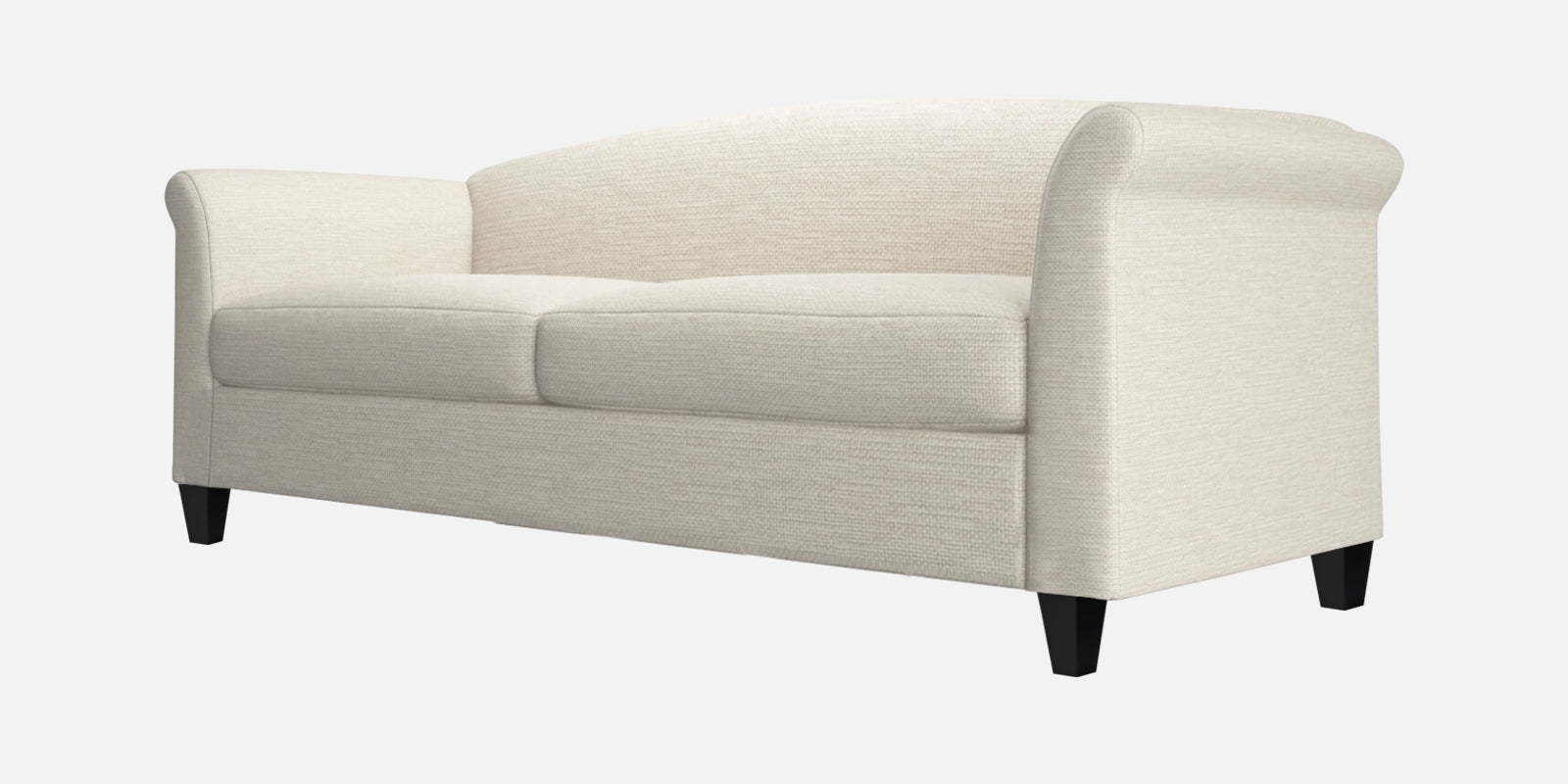 Kimber Fabric 3 Seater Sofa In Ivory Cream Colour