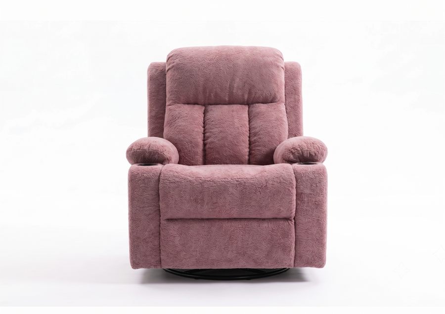 Kosly 1 Seater Rotating Manual Recliner - Rose Pink