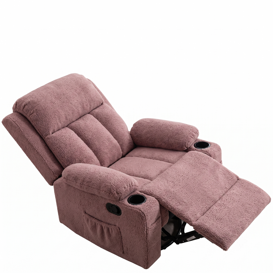 Kosly 1 Seater Rotating Manual Recliner - Rose Pink
