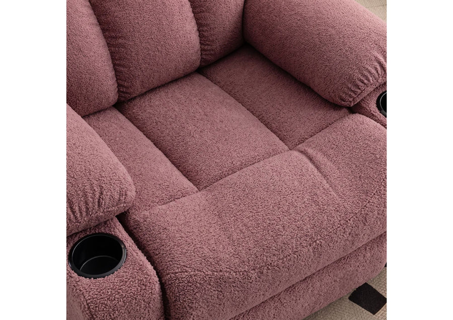 Kosly 1 Seater Rotating Manual Recliner - Rose Pink