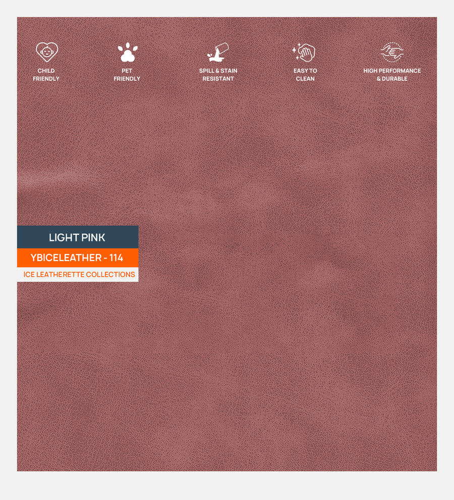 Artificial Leather Swatch Light Pink 114 Code by Febonic Living