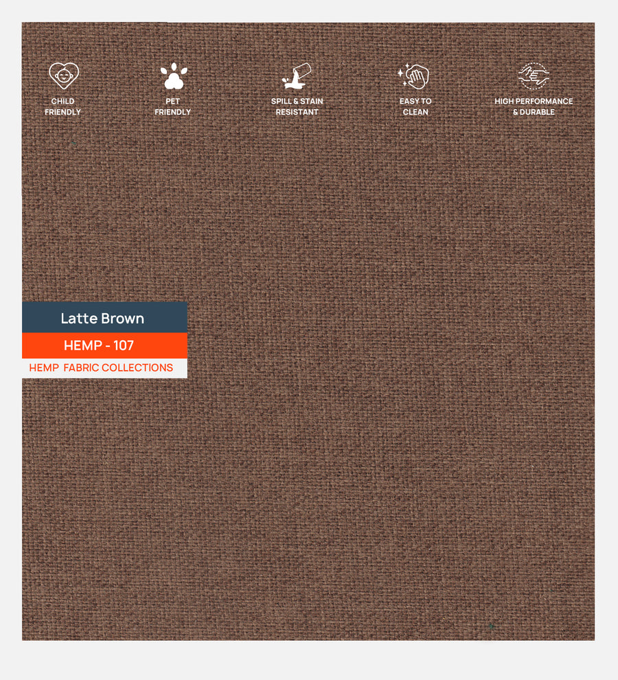 Honor Fabric 1 Seater Sofa In Latte Brown Colour - Febonic Living