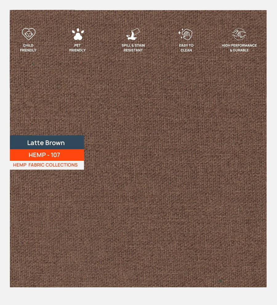 Burban Fabric 1 Seater Sofa In Latte Brown Colour - Febonic Living