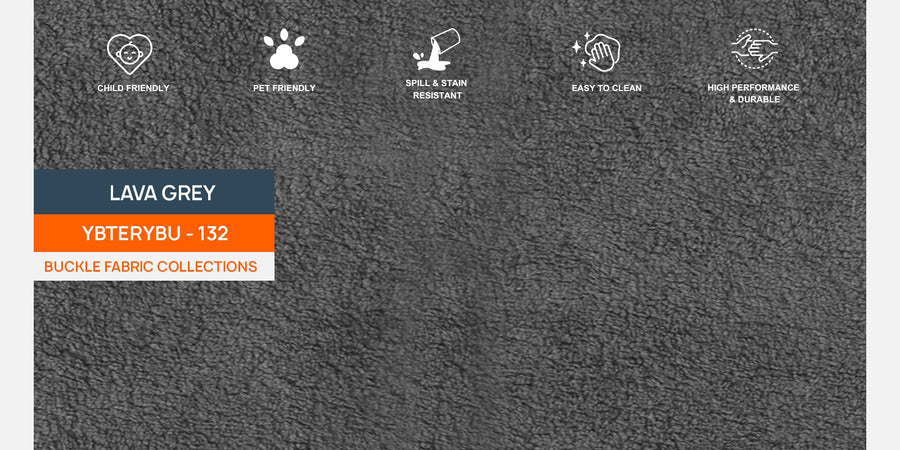 Corny Boucle Fabric 2 Seater Sofa In Lava Grey Colour - Febonic Living