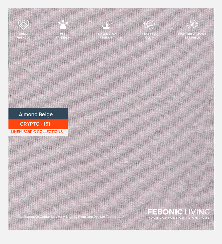 Lenin Crypto Fabric Almond Beige 150 Code by Febonic Living