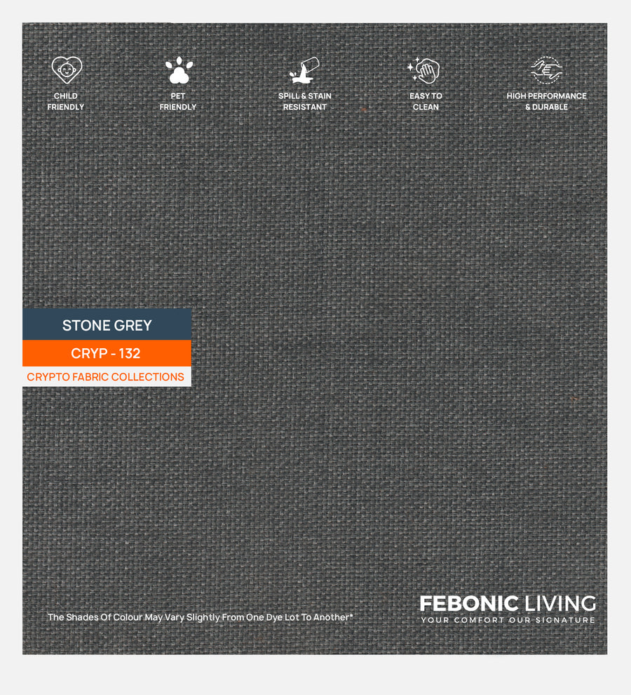 Lenin Crypto Fabric Stone Grey 132 Code by Febonic Living