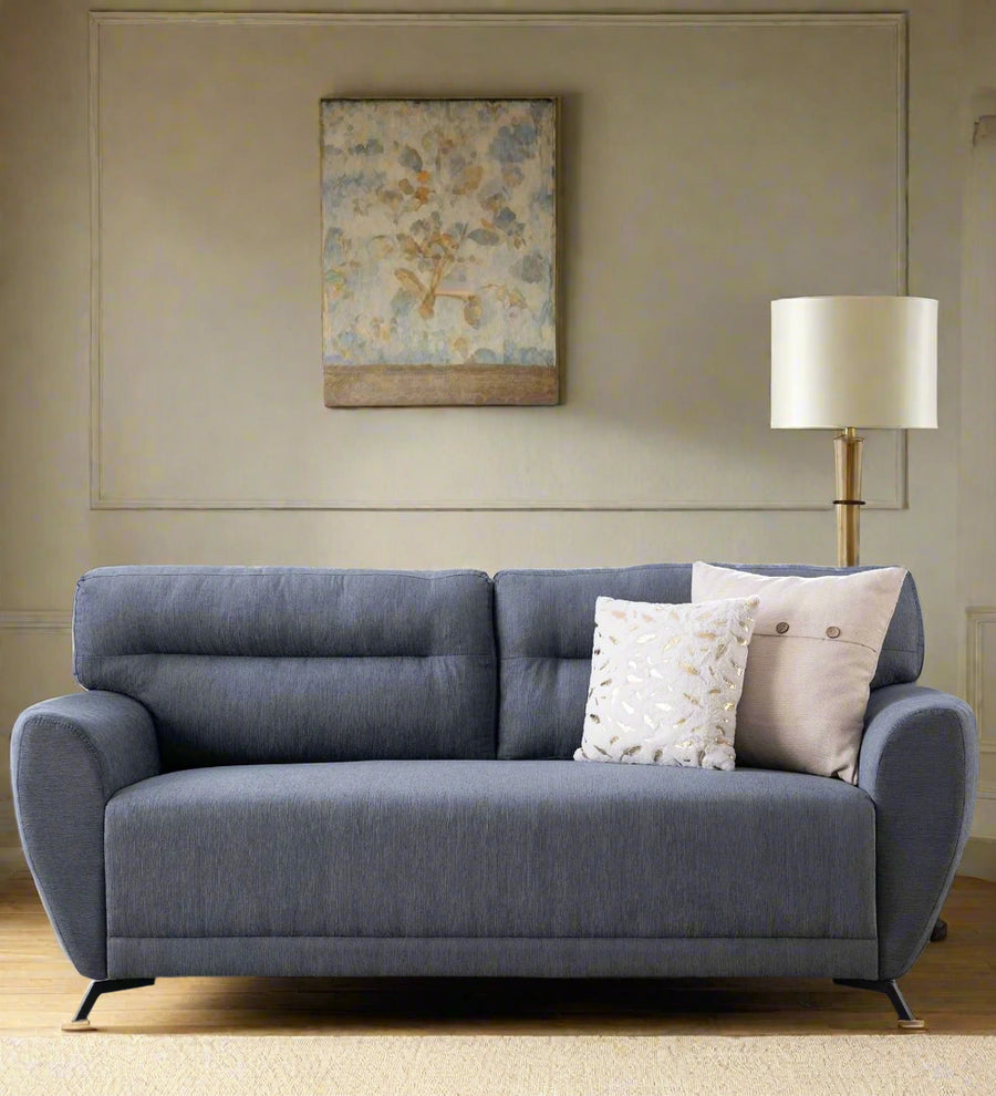 Lever 3 Seater Fabric Sofa - Charcoal Grey by Febonic Living