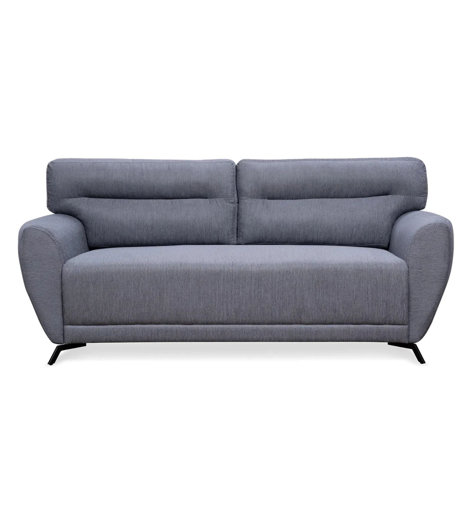 Lever Fabric 3 Seater Sofa In Charcoal Grey Colour