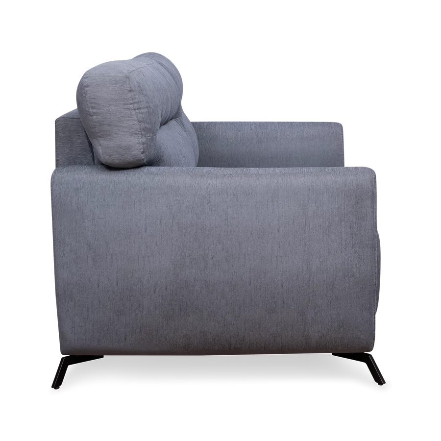Lever Fabric 3 Seater Sofa In Charcoal Grey Colour - Febonic Living