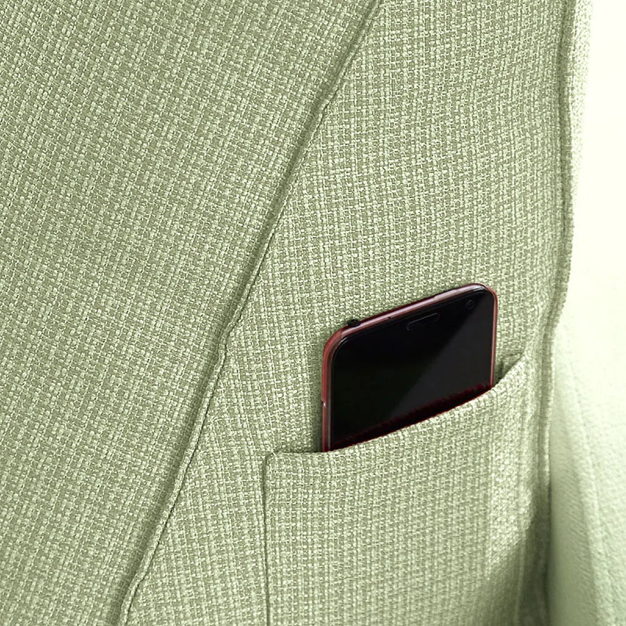 Light Fabric Back Support Wegde Pillows In Light Blue Colour - Febonic Living