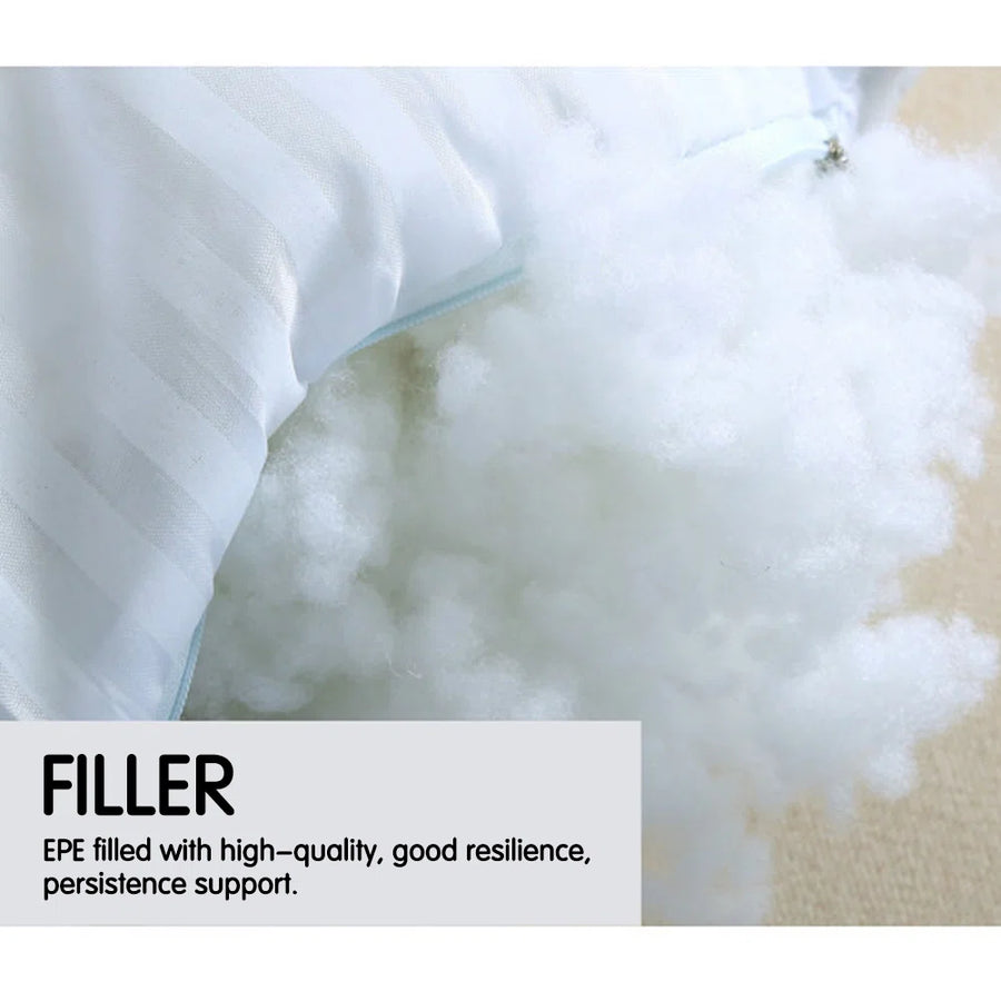 Light Fabric Back Support Wegde Pillows In Light Blue Colour - Febonic Living