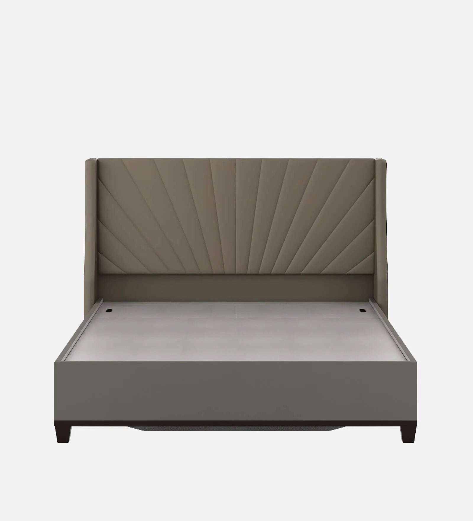 Lipin Leatherette Upholstered Queen Size Bed In Steel Grey With Hydraulic Storage