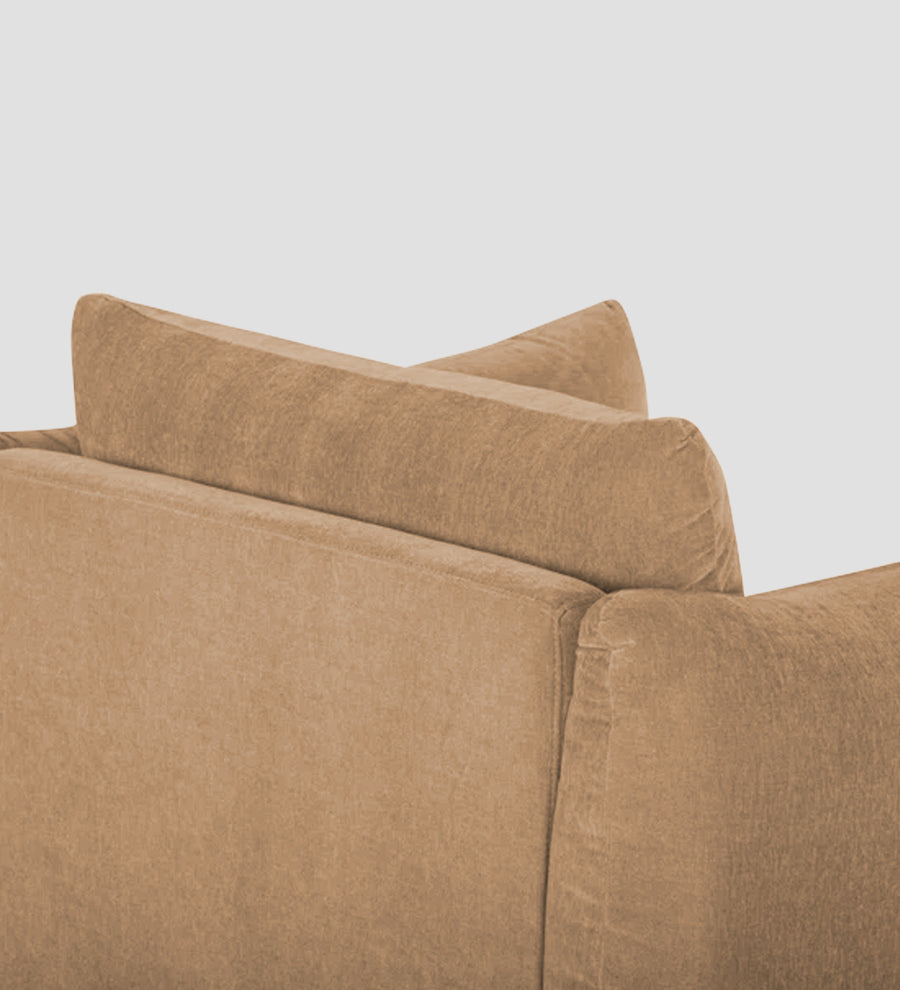 Lisa Fabric 1 Seater Sofa In Copper Brown Colour - Febonic Living