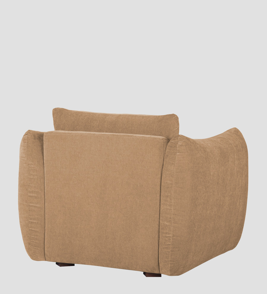 Lisa Fabric 1 Seater Sofa In Copper Brown Colour - Febonic Living