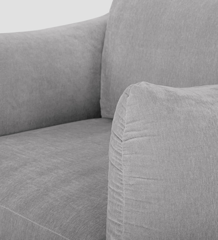 Lisa Fabric 1 Seater Sofa In Dim Grey Colour - Febonic Living