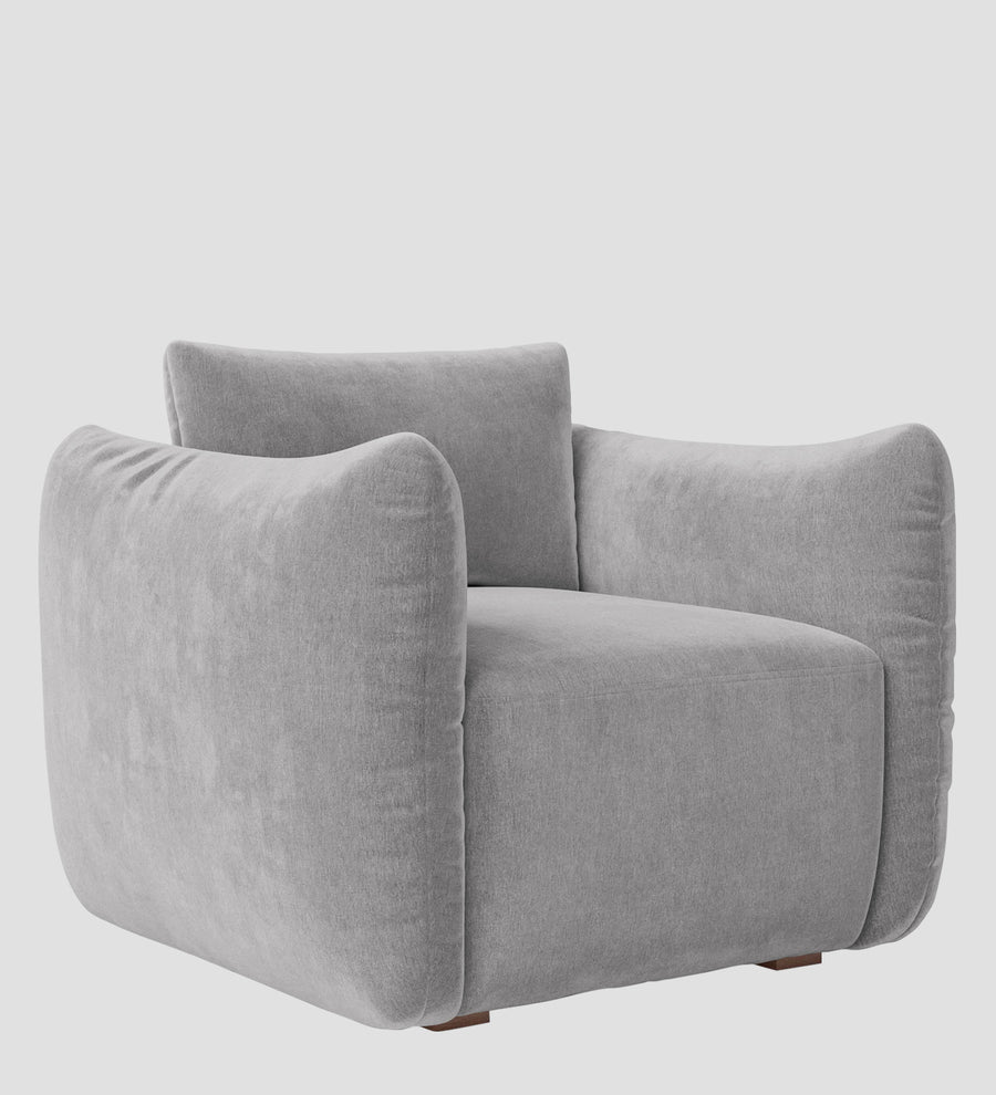 Lisa Fabric 1 Seater Sofa In Dim Grey Colour - Febonic Living