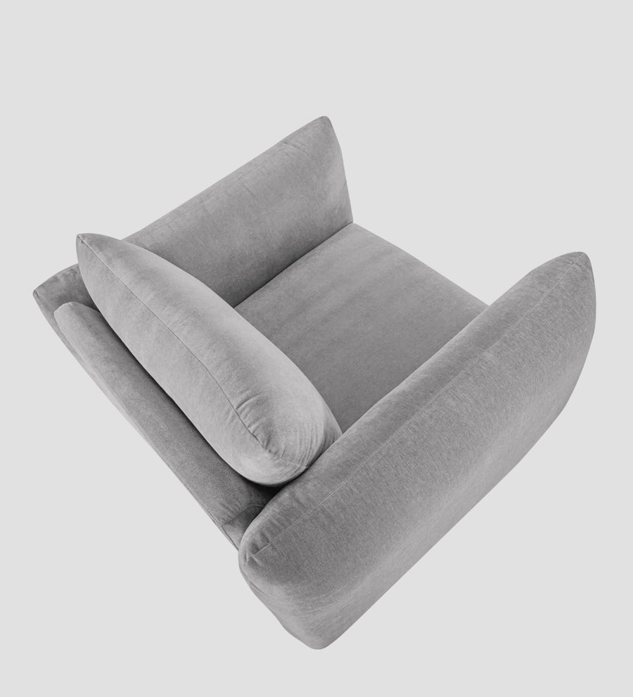 Lisa Fabric 1 Seater Sofa In Dim Grey Colour - Febonic Living