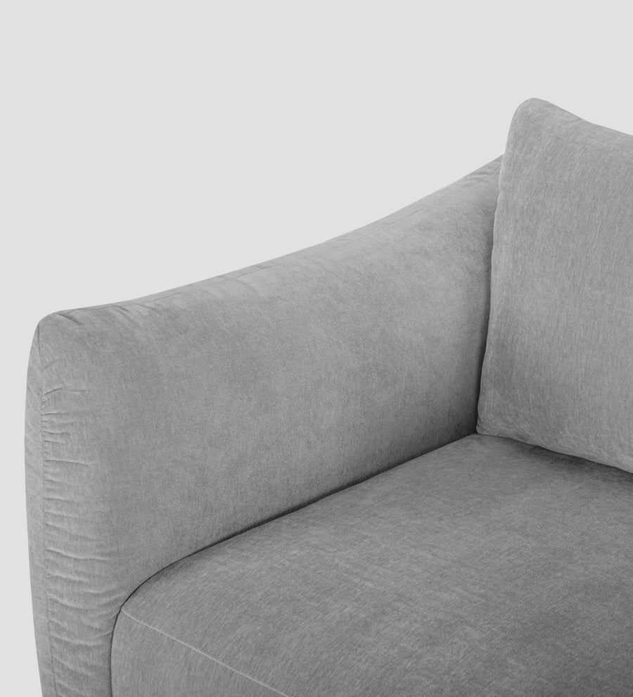 Lisa Fabric 1 Seater Sofa In Dim Grey Colour - Febonic Living