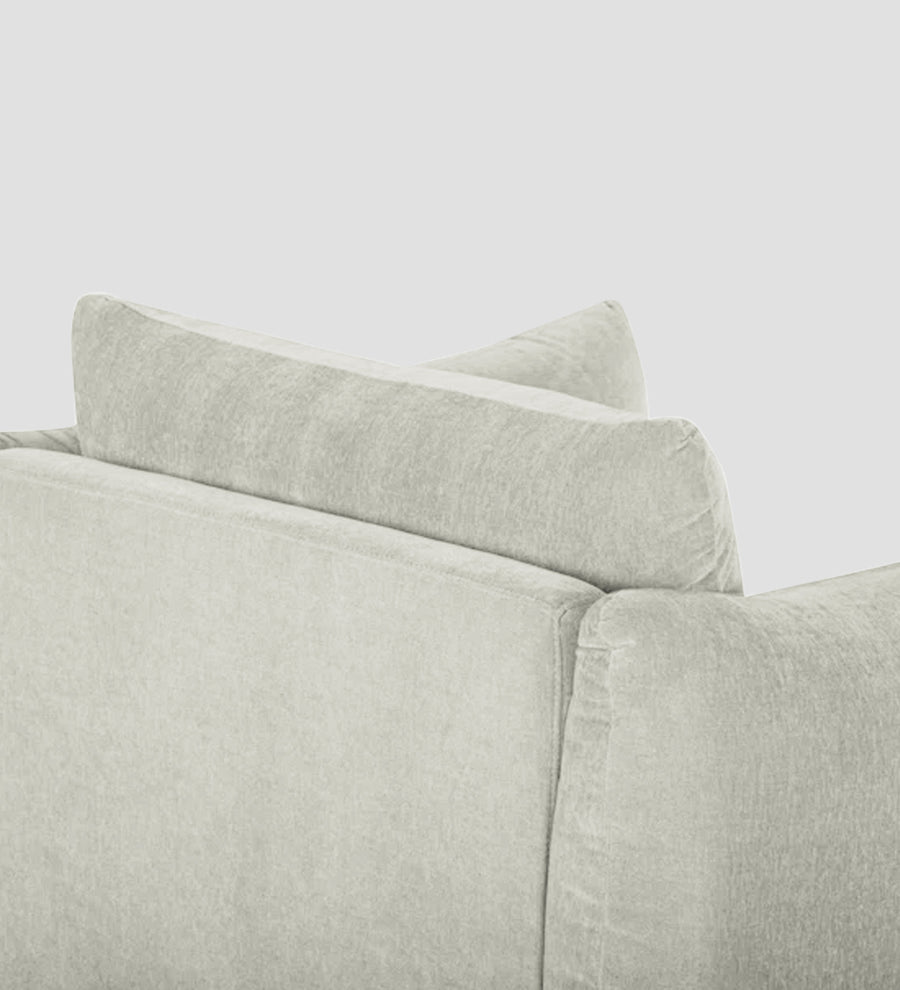 Lisa Fabric 1 Seater Sofa In Pearl White Colour - Febonic Living