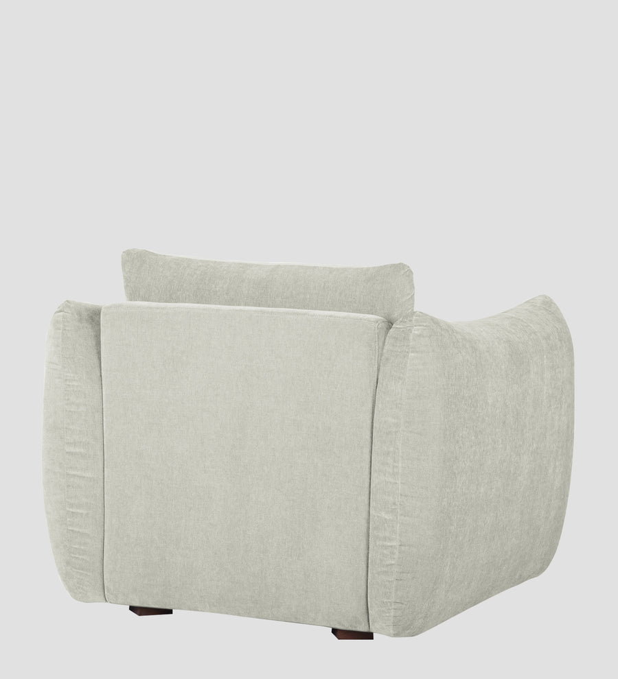 Lisa Fabric 1 Seater Sofa In Pearl White Colour - Febonic Living