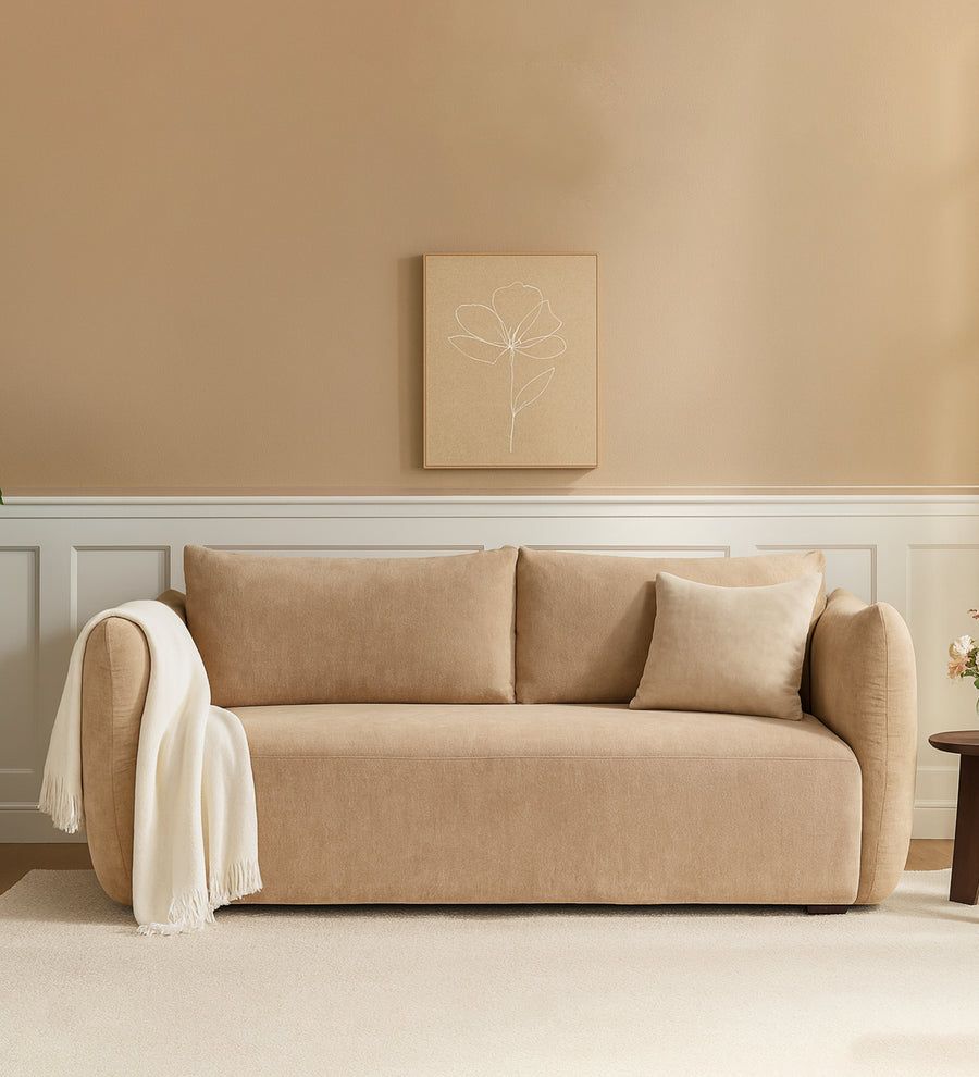Lisa  2 Seater Fabric Sofa - Copper Brown by Febonic Living