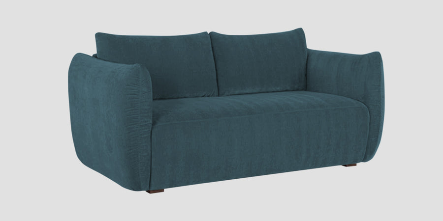 Lisa Fabric 2 Seater Sofa In Sea Blue Colour - Febonic Living