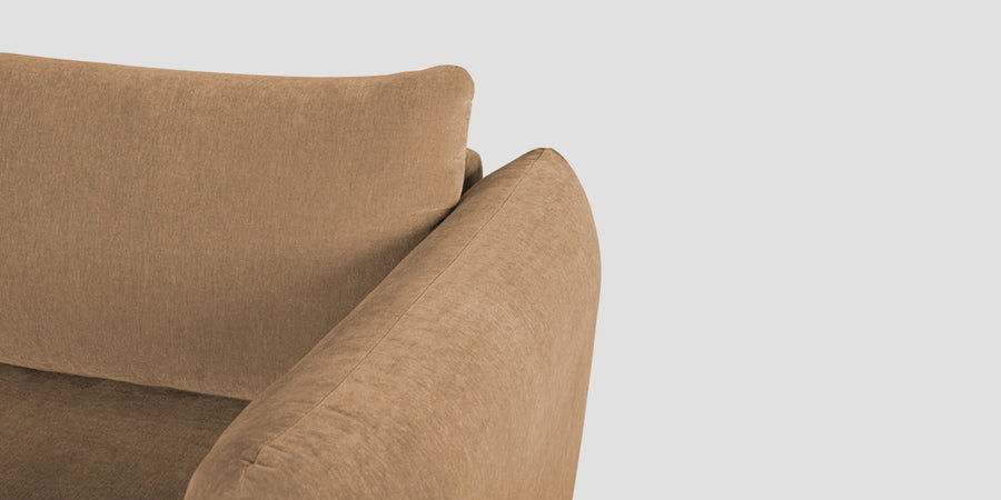 Lisa Fabric 3 Seater Sofa In Copper Brown Colour - Febonic Living