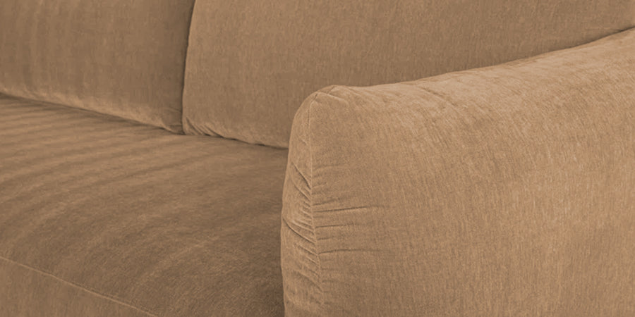 Lisa Fabric 3 Seater Sofa In Copper Brown Colour - Febonic Living