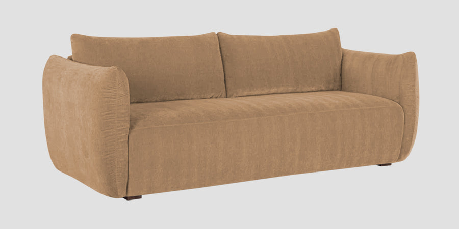 Lisa Fabric 3 Seater Sofa In Copper Brown Colour - Febonic Living