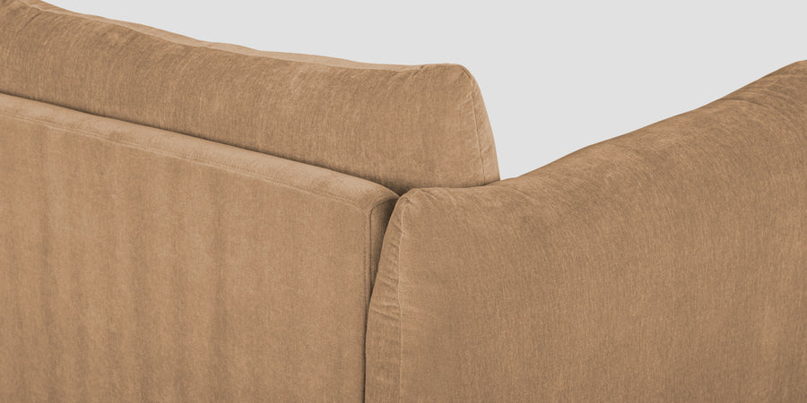 Lisa Fabric 3 Seater Sofa In Copper Brown Colour - Febonic Living