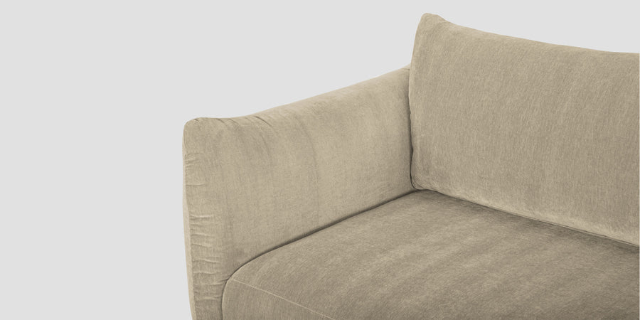 Lisa Fabric 3 Seater Sofa In Cotton Beigen Colour - Febonic Living