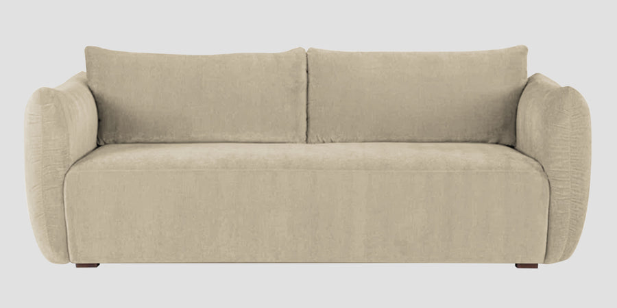 Lisa Fabric 3 Seater Sofa In Cotton Beigen Colour - Febonic Living
