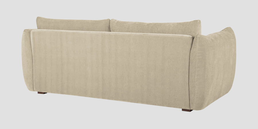 Lisa Fabric 3 Seater Sofa In Cotton Beigen Colour - Febonic Living