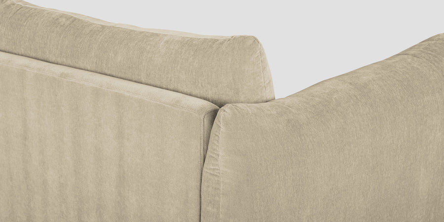 Lisa Fabric 3 Seater Sofa In Cotton Beigen Colour - Febonic Living