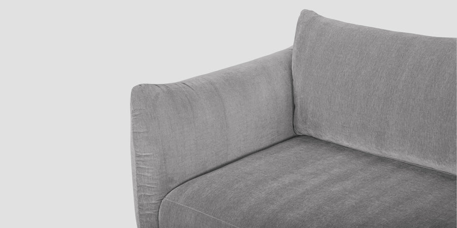 Lisa Fabric 3 Seater Sofa In Dim Grey Colour - Febonic Living