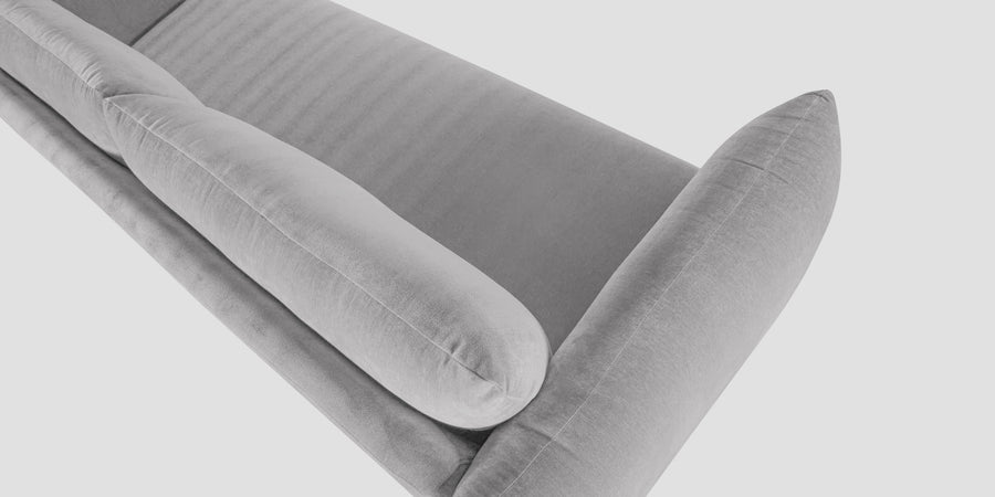 Lisa Fabric 3 Seater Sofa In Dim Grey Colour - Febonic Living